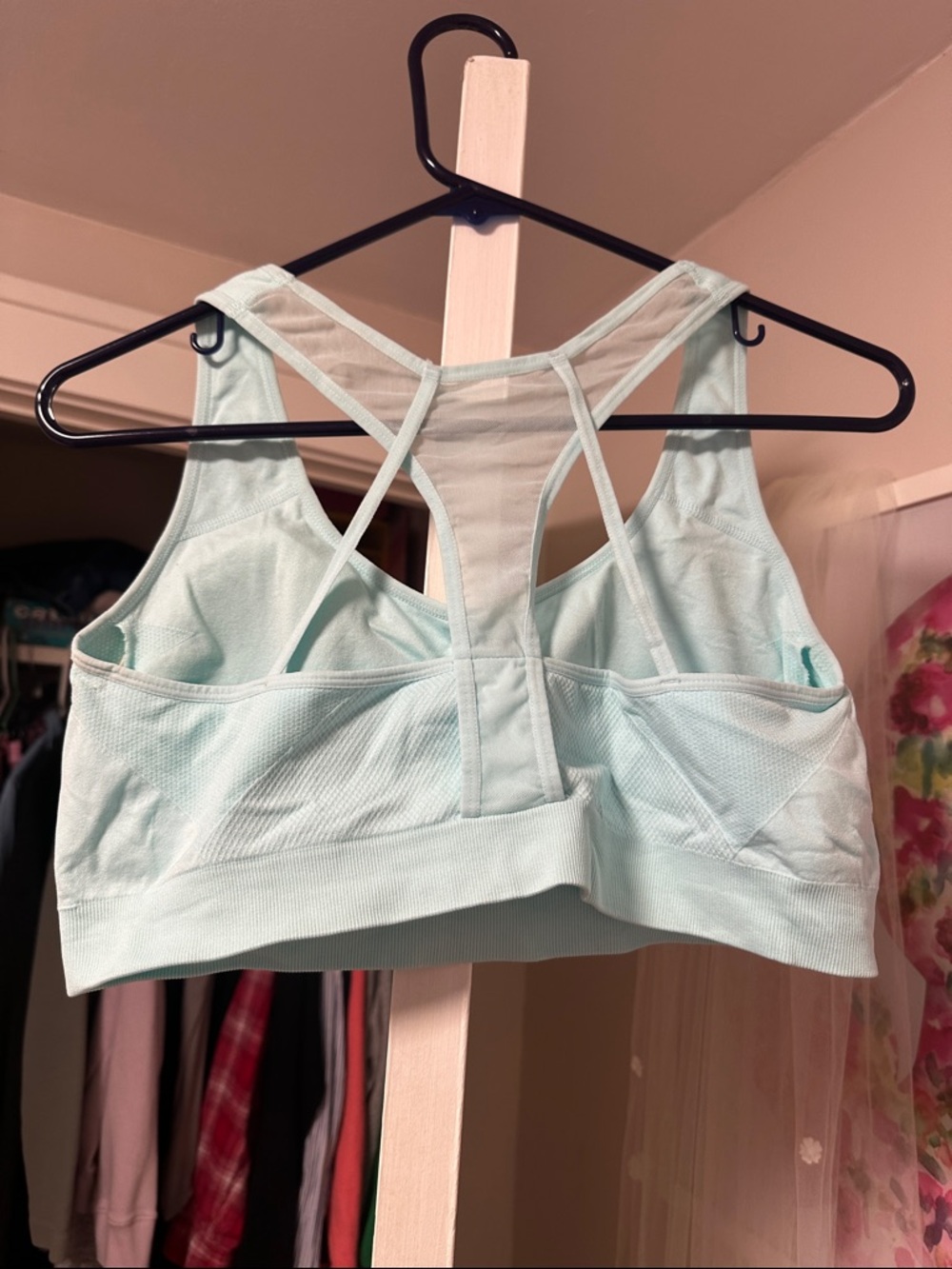 Xersion Light Aqua Strappy Racerback Sports Bralette
